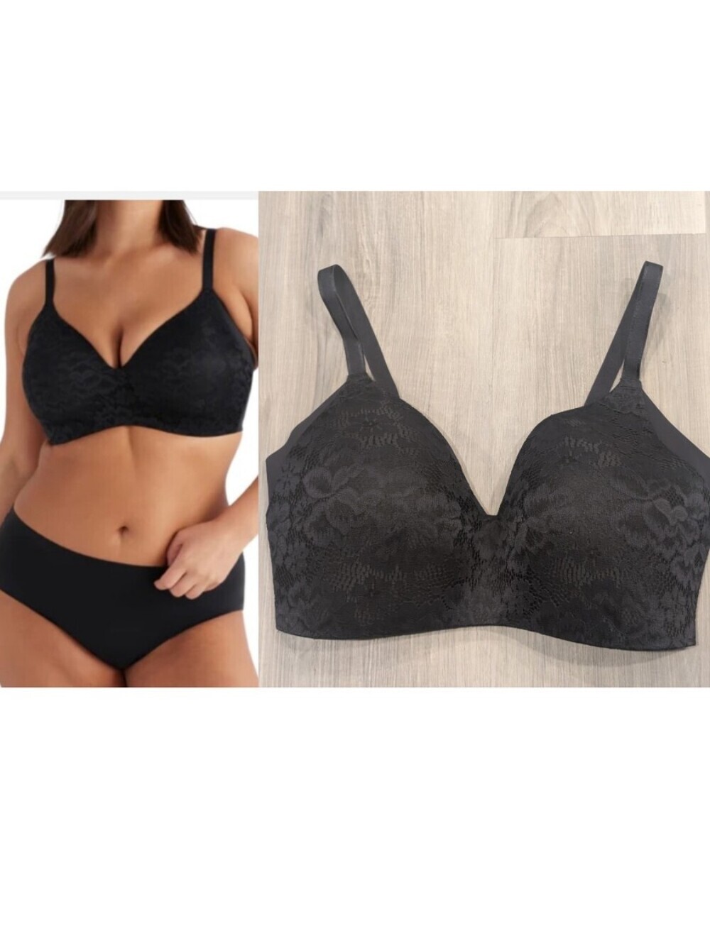 Knix | WingWoman Lace Wireless Bra In Black (7+, Fits 36E/DDD, 36F, 36G)